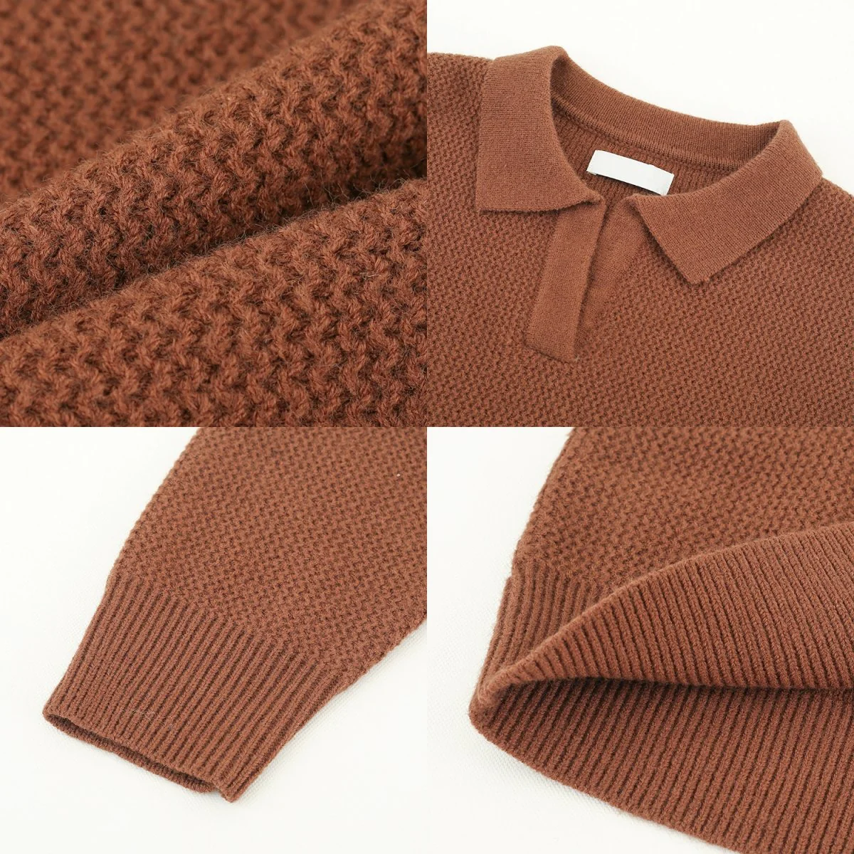 GS No. 114 Knitted Collared Sweater - Image 4
