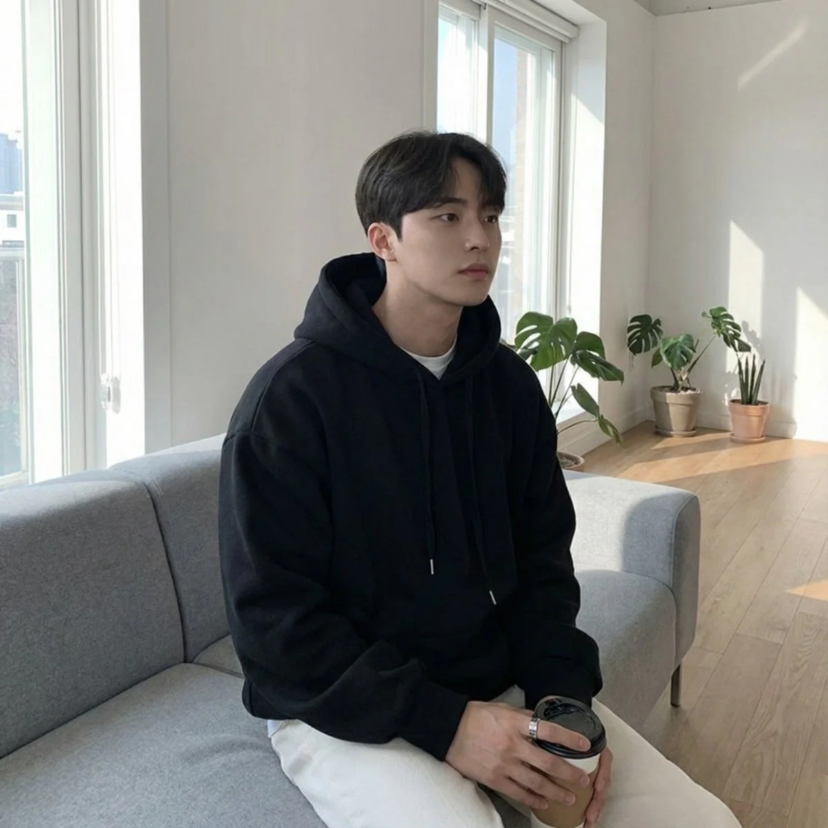 GS No. 118 Basic Loose Hoodie - Image 3