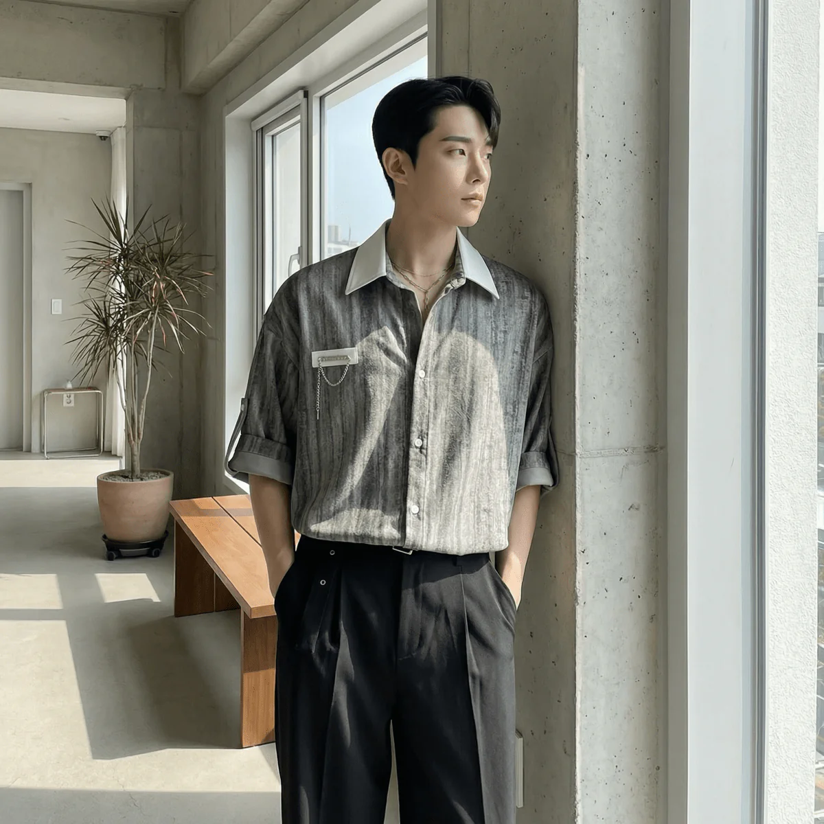 GS No. 264 Cropped-sleeves Shirt - Image 2
