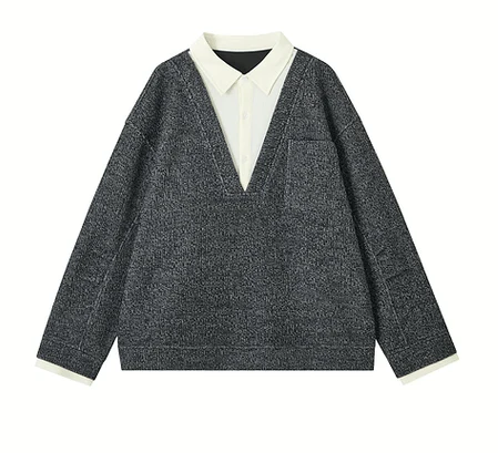 GS No. 371 V-neck Sweater - Image 6