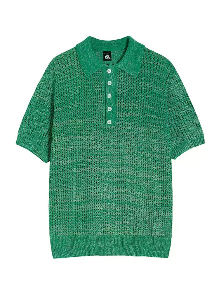 GS No. 392 Hollow Knitted T-shirt - Image 3