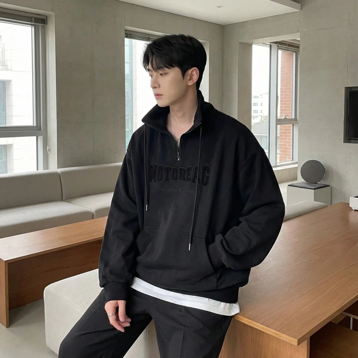 GS No. 407 Motoreag Quarter-zip Sweater - Image 3