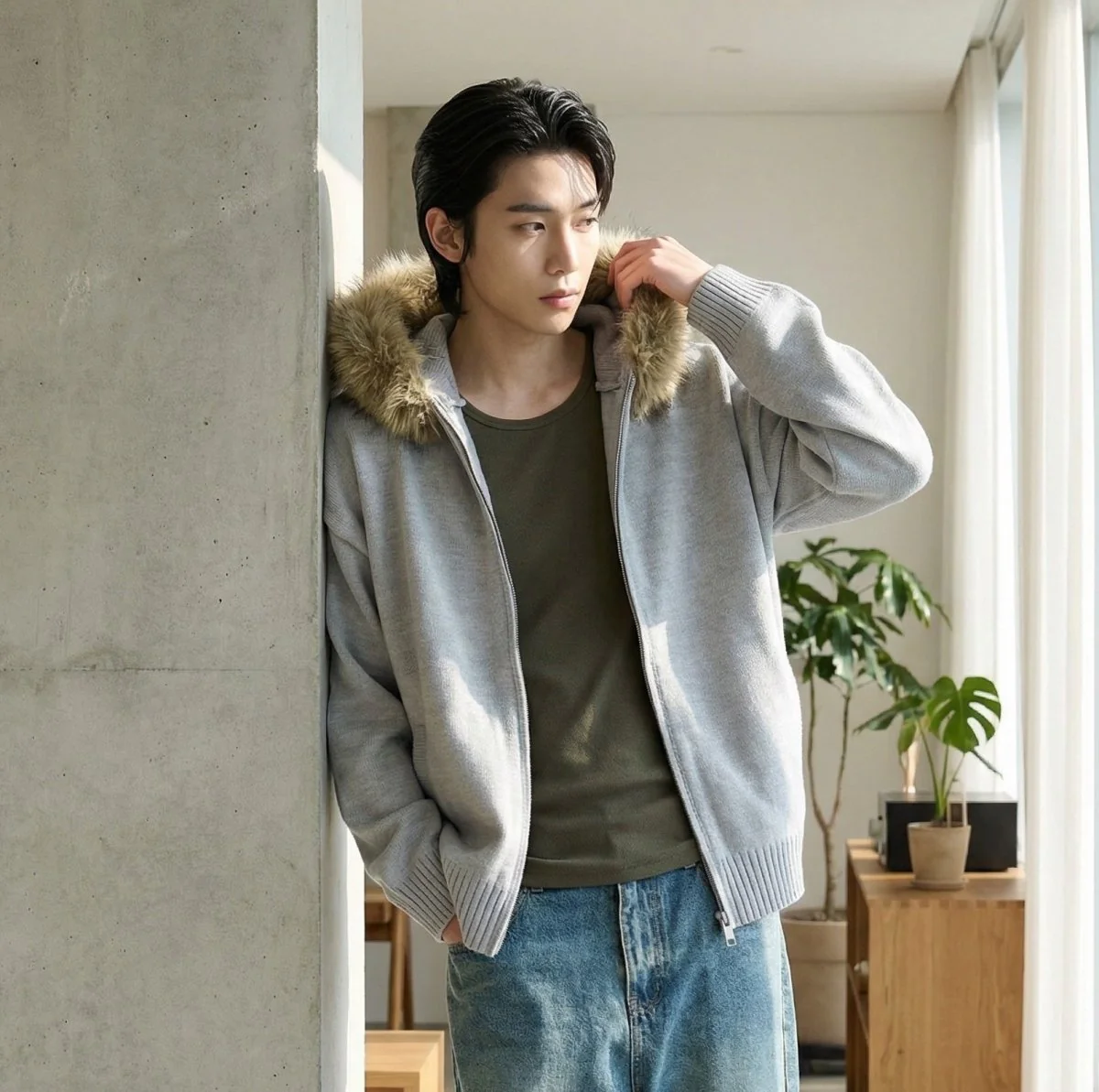 GS No. 415 Fur Collar Jacket